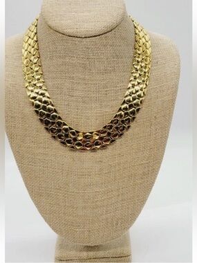 ‼️Vintage Gold Tone WIDE Necklace - Women Jewelry